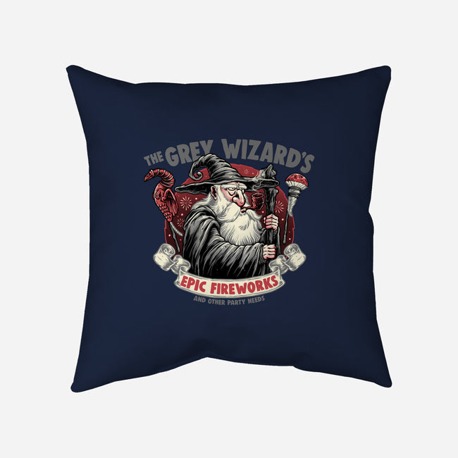 Grey Wizard Fireworks-None-Removable Cover w Insert-Throw Pillow-momma_gorilla
