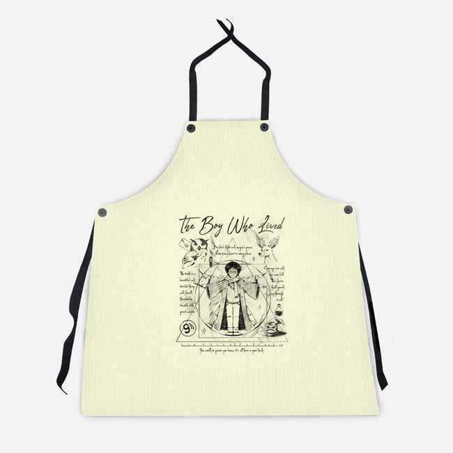 Vitruvian Wizard-Unisex-Kitchen-Apron-Arigatees