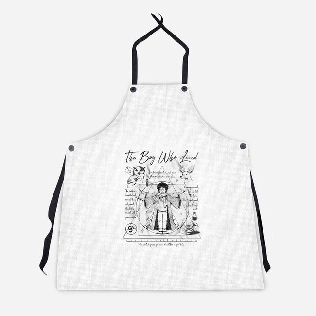 Vitruvian Wizard-Unisex-Kitchen-Apron-Arigatees
