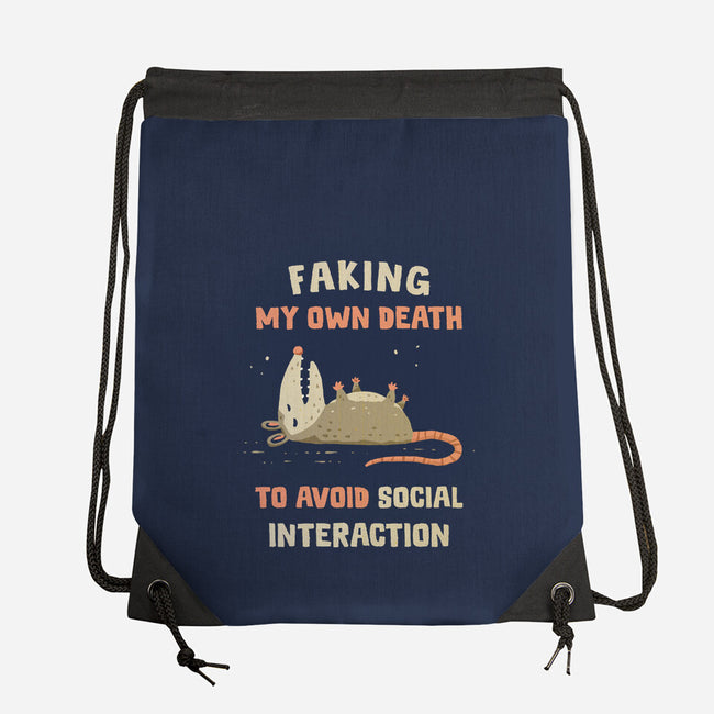 Avoiding Social Interaction-None-Drawstring-Bag-kg07