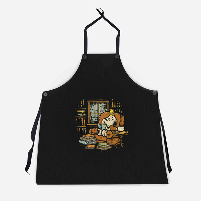 Rainy Day Reading-Unisex-Kitchen-Apron-kg07