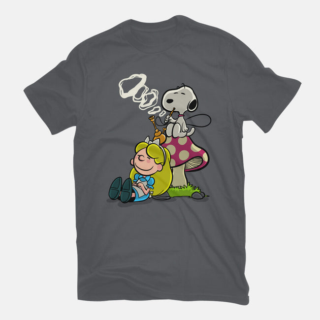 A Beagle In Wonderland-Unisex-Basic-Tee-zascanauta