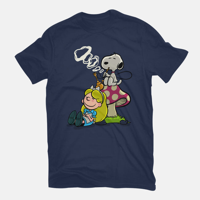 A Beagle In Wonderland-Womens-Basic-Tee-zascanauta