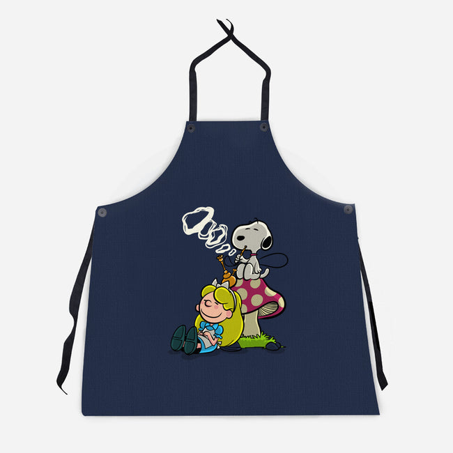 A Beagle In Wonderland-Unisex-Kitchen-Apron-zascanauta