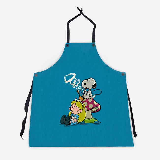A Beagle In Wonderland-Unisex-Kitchen-Apron-zascanauta