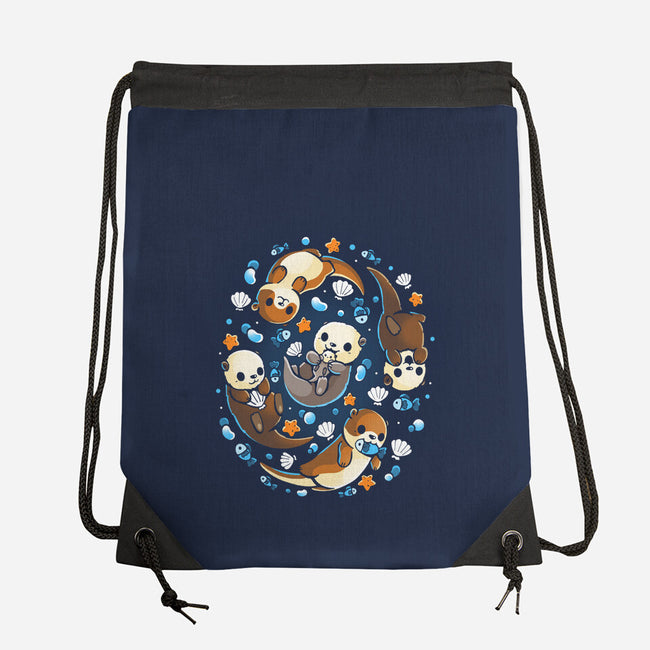 Otter Family-None-Drawstring-Bag-Vallina84