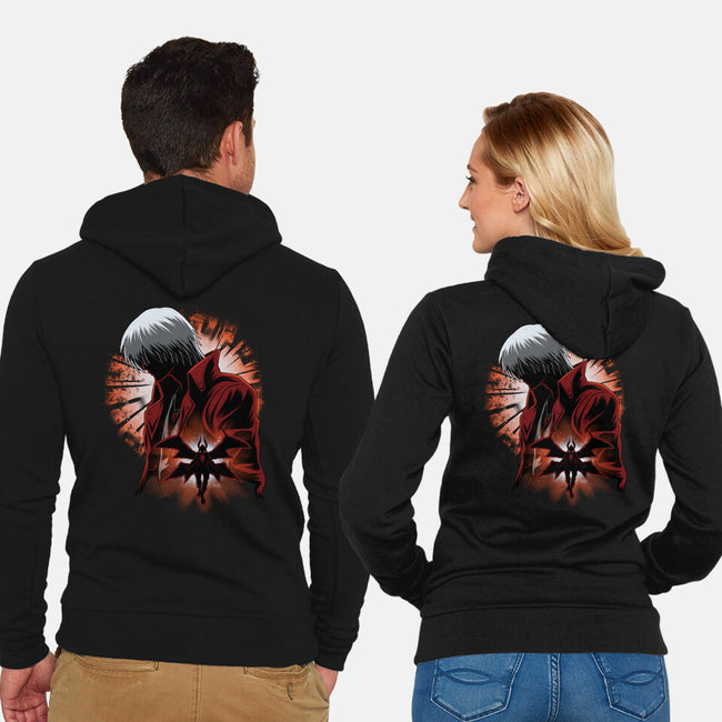 Demon Angel-Unisex-Zip-Up-Sweatshirt-rmatix