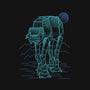 Neon Line-Art Armored Walker-None-Drawstring-Bag-Astrobot Invention