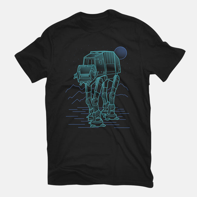Neon Line-Art Armored Walker-Mens-Premium-Tee-Astrobot Invention