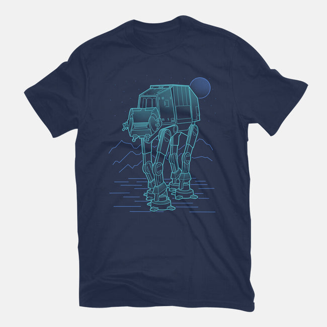 Neon Line-Art Armored Walker-Mens-Premium-Tee-Astrobot Invention