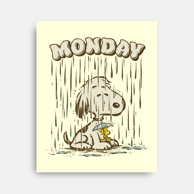 Monday Rainy Mood-None-Stretched-Canvas-kg07
