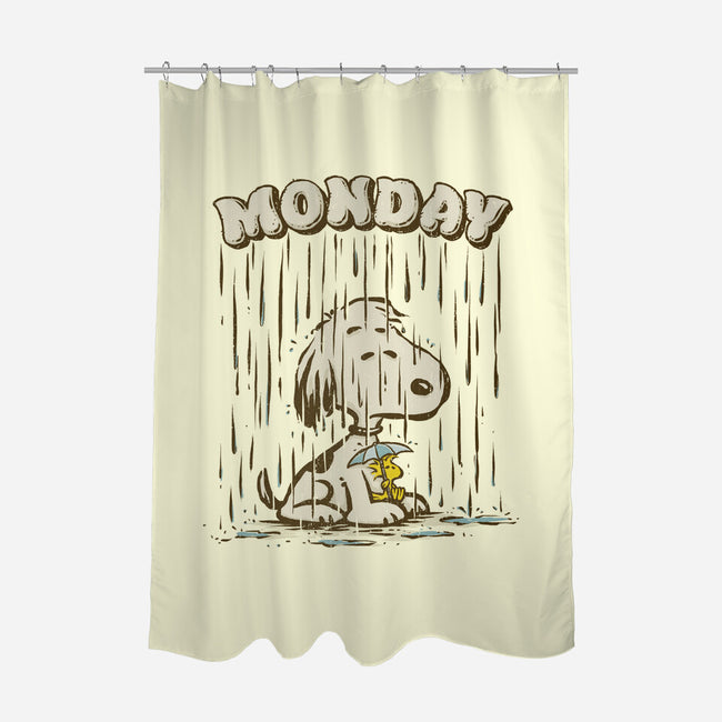 Monday Rainy Mood-None-Polyester-Shower Curtain-kg07