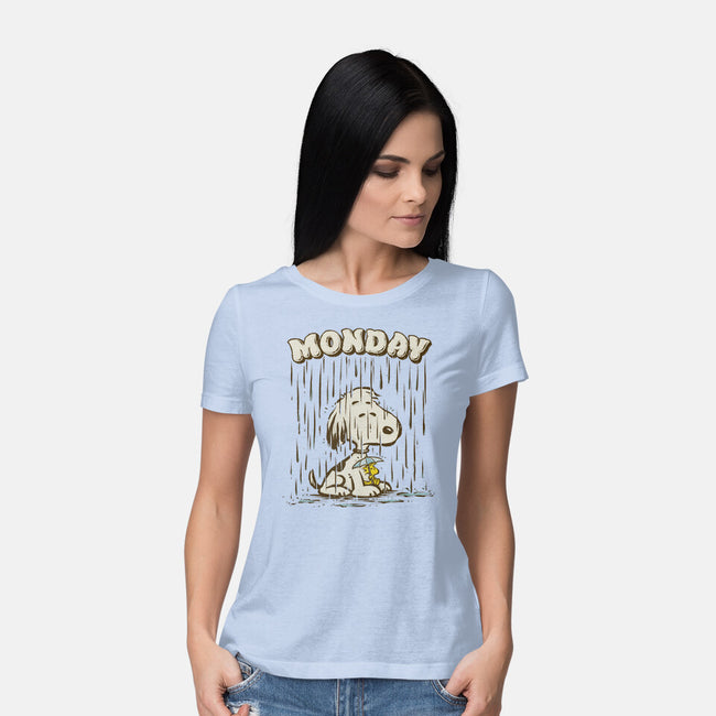 Monday Rainy Mood-Womens-Basic-Tee-kg07