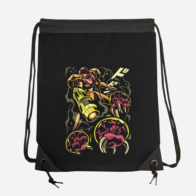 Larva Swarm-None-Drawstring-Bag-arace