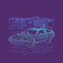 Neon Line-Art De Lorean-None-Drawstring-Bag-Astrobot Invention