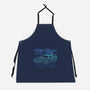 Neon Line-Art De Lorean-Unisex-Kitchen-Apron-Astrobot Invention