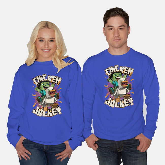 Chicken Kid Cube Game-Unisex-Crew Neck-Sweatshirt-Studio Mootant