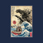 Orca In Japan Woodblock-None-Drawstring-Bag-DrMonekers