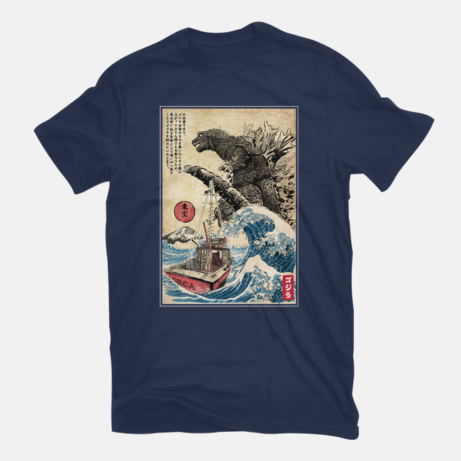 Orca In Japan Woodblock-Unisex-Basic-Tee-DrMonekers