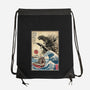 Orca In Japan Woodblock-None-Drawstring-Bag-DrMonekers