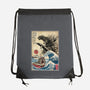 Orca In Japan Woodblock-None-Drawstring-Bag-DrMonekers