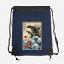 Orca In Japan Woodblock-None-Drawstring-Bag-DrMonekers