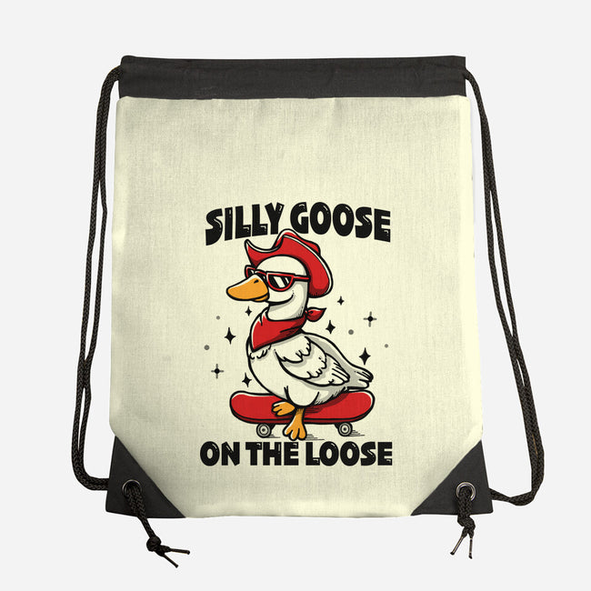 Silly Goose On The Loose-None-Drawstring-Bag-Vallina84
