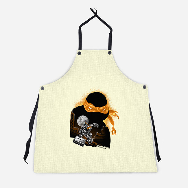 Nun-Chucks Wielder Ninja-Unisex-Kitchen-Apron-hypertwenty