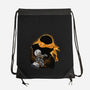 Nun-Chucks Wielder Ninja-None-Drawstring-Bag-hypertwenty