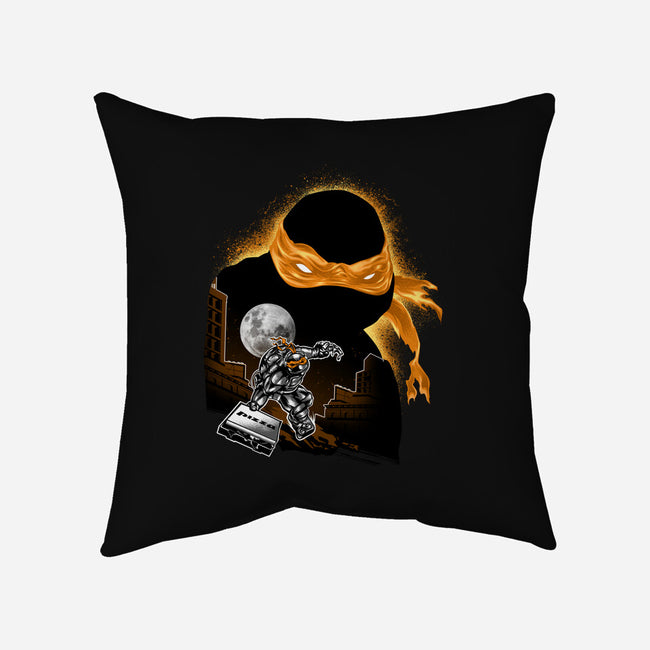 Nun-Chucks Wielder Ninja-None-Removable Cover w Insert-Throw Pillow-hypertwenty