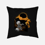 Nun-Chucks Wielder Ninja-None-Removable Cover w Insert-Throw Pillow-hypertwenty