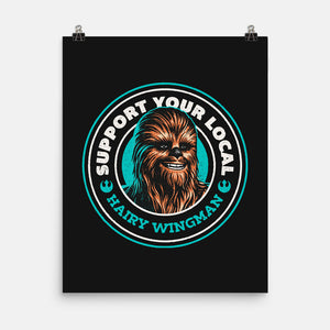 Support Your Local Hairy Wingman-None-Matte-Poster-Herk Up Tees