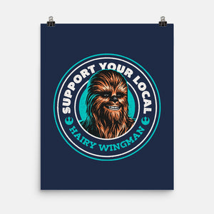 Support Your Local Hairy Wingman-None-Matte-Poster-Herk Up Tees