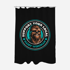 Support Your Local Hairy Wingman-None-Polyester-Shower Curtain-Herk Up Tees