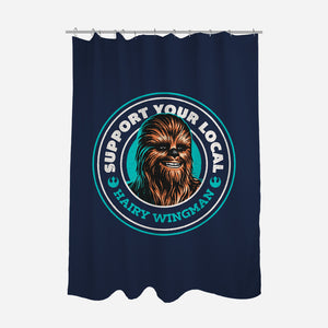 Support Your Local Hairy Wingman-None-Polyester-Shower Curtain-Herk Up Tees