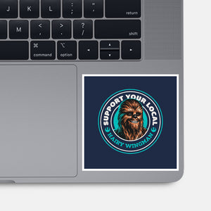 Support Your Local Hairy Wingman-None-Glossy-Sticker-Herk Up Tees