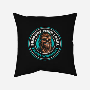 Support Your Local Hairy Wingman-None-Removable Cover w Insert-Throw Pillow-Herk Up Tees