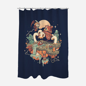 Legend Island-None-Polyester-Shower Curtain-eduely