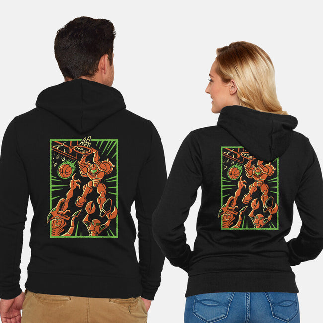 Space Slam-Unisex-Zip-Up-Sweatshirt-Henrique Torres