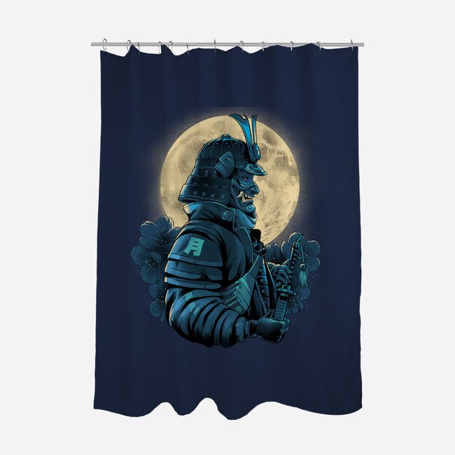 Moonlight Samurai-None-Polyester-Shower Curtain-Bruno Mota
