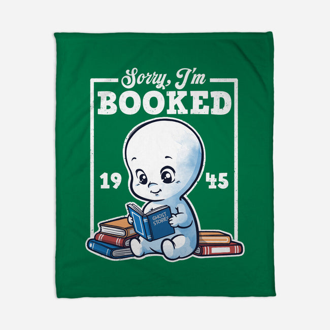 Booked Friendly Ghost-None-Fleece-Blanket-NemiMakeit