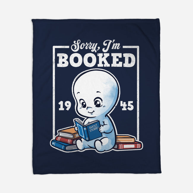 Booked Friendly Ghost-None-Fleece-Blanket-NemiMakeit