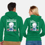 Booked Friendly Ghost-Unisex-Zip-Up-Sweatshirt-NemiMakeit