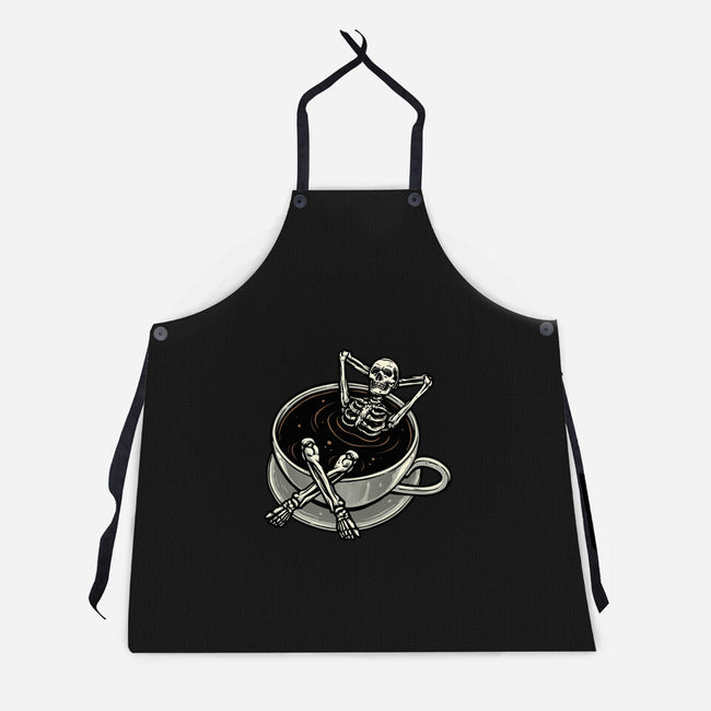 Coffee And Chill Vibes-Unisex-Kitchen-Apron-momma_gorilla