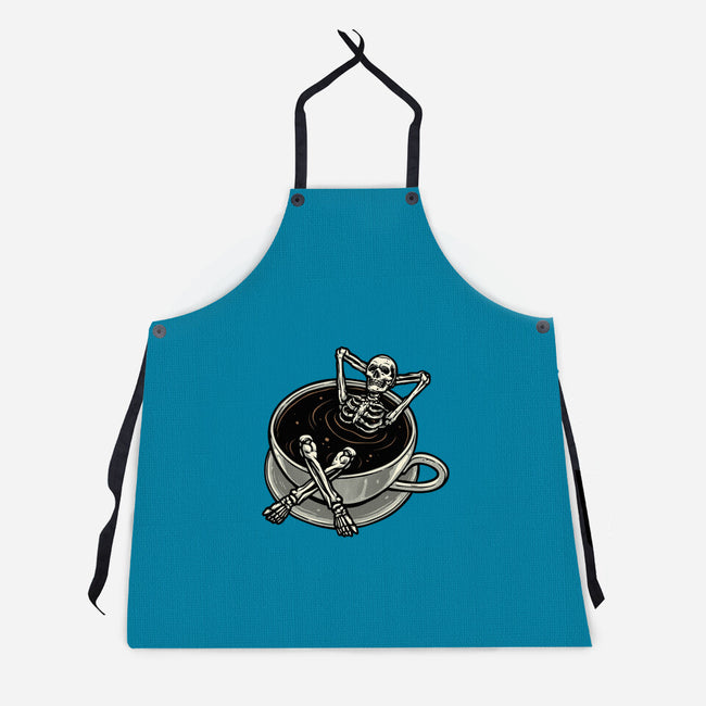 Coffee And Chill Vibes-Unisex-Kitchen-Apron-momma_gorilla