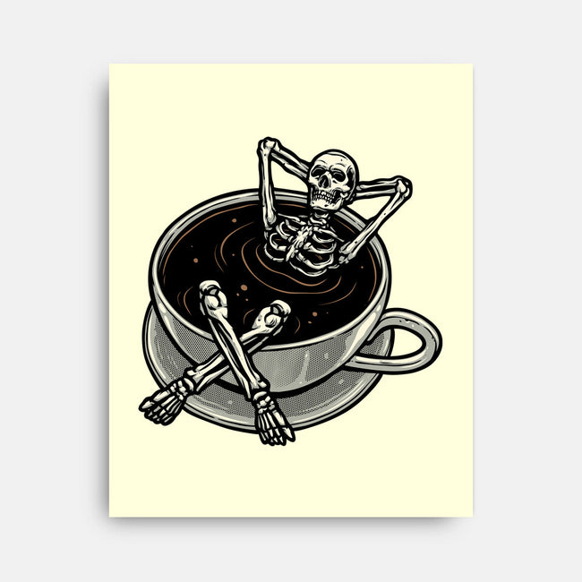 Coffee And Chill Vibes-None-Stretched-Canvas-momma_gorilla