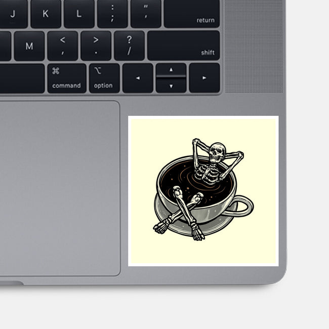 Coffee And Chill Vibes-None-Glossy-Sticker-momma_gorilla