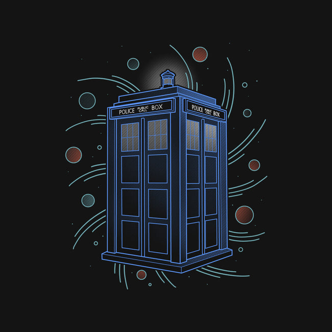 Neon Line-Art Time And Space Box-Mens-Premium-Tee-Astrobot Invention