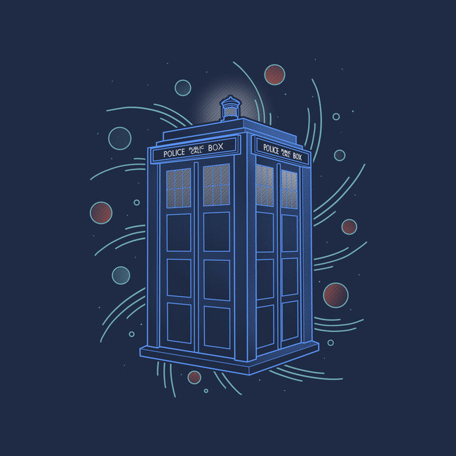 Neon Line-Art Time And Space Box-Mens-Premium-Tee-Astrobot Invention