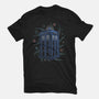 Neon Line-Art Time And Space Box-Mens-Premium-Tee-Astrobot Invention